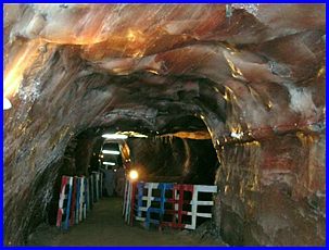Picture of the inside of a salt mine