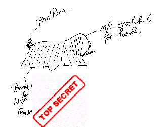 This shows the basic idea, it is Dougal, but his little red tongue has been replaced by a nasty stabbing weapon.