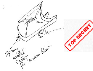 The drive wheels will be made of a secret material and the front / rear castors will be sprung to maintain contact on uneven floors.