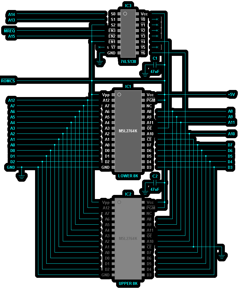 System Test Cartridge Circuit Diagram