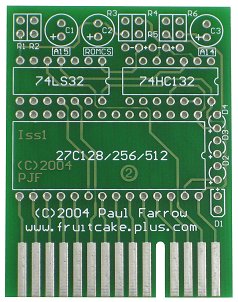 ZXC1 ROM Cartridge PCB (Silver Edge Connector) - Front