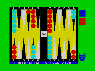 Backgammon - Game Screen