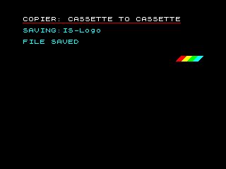 Cassette to Cassette File Saved Screenshot