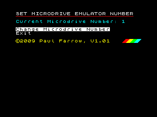 Set Drive Utility Menu Screenshot
