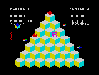 Q*Bert - Game Screen
