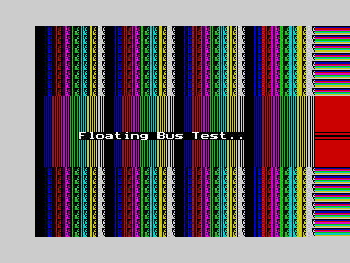 Spectrum Test ROM Floating Bus Test Screenshot