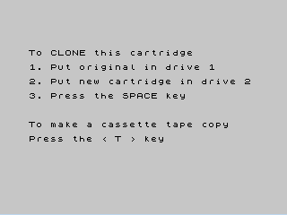 Spectrum Test Program Clone Menu Screenshot