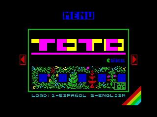Toto ROM Cartridge Menu Screenshot