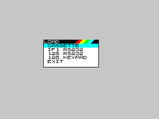 ZX80 ROM Cartridge Load Menu