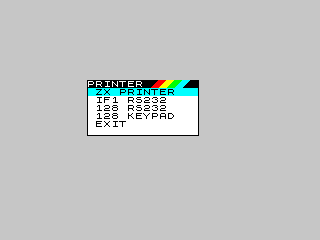 ZX81 ROM Cartridge Printer Menu