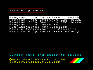 ZXC4 Flash Programmer Utility Screenshot
