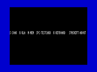 ZX Spectrum Diagnostics Menu Screenshot