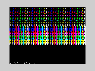 SPECTRA half cell 15 colour screen test program output