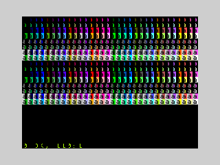 SPECTRA half cell 64 colour screen test program output
