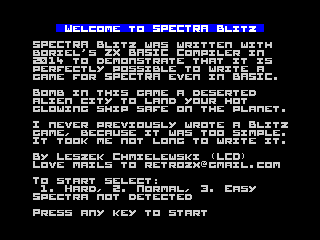 Blitz menu (Standard colours)