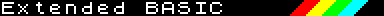 128 Extended BASIC Main Menu Title