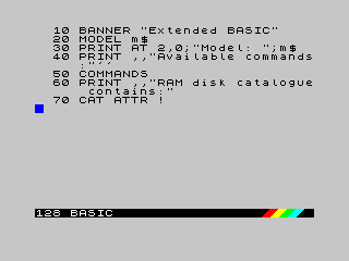 Extended BASIC Framework Example - Listing Screenshot
