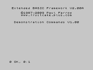 Extended BASIC Framework Screenshot