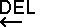 Legend DEL above a left arrow