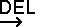 Legend DEL above a right arrow