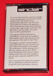 Spectrum 128 Demo Cassette Front