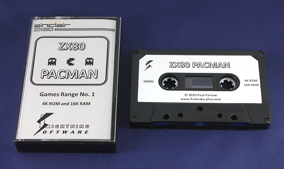 ZX80 Pacman Lightning Software Cassette Photo