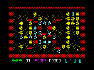 Chroma 8K ROM Game Screenshot of Rock Crush 80
