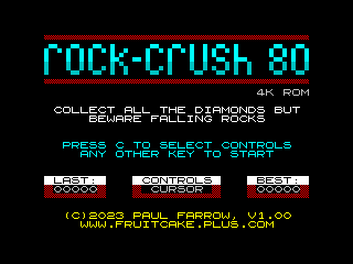Chroma 4K ROM Menu Screenshot of Rock Crush 80