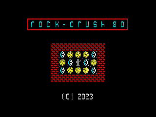 Chroma 8K ROM Title screenshot of Rock Crush 80