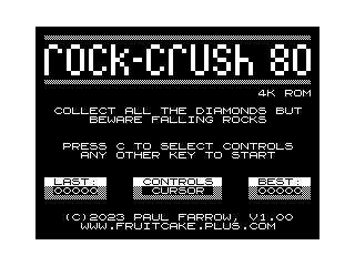 4K ROM Menu Screenshot of Rock Crush 80