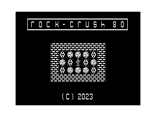 8K ROM Title screenshot of Rock Crush 80