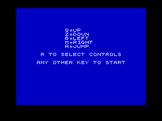 Chroma 8K ROM Menu Screenshot of Rocket Man