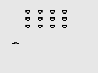 Screenshot of ZX80 (4K ROM) 1K Super Invasion
