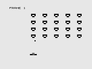Screenshot of ZX80 (4K ROM) 2K Super Invasion