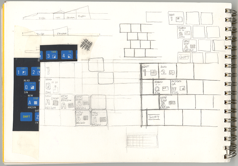 ZX80 8K ROM upgrade keyboard overlay design sketch