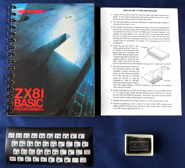 ZX80 8K ROM upgrade kit