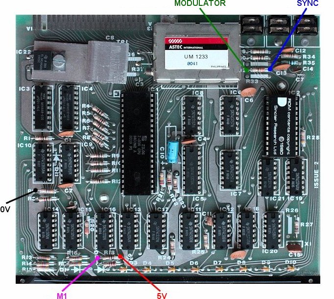 Attachment of ZX80 Back Porch Circuit