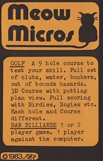 Golf & BarBilliards Inlay