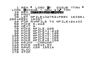Chroma Attributes File colour mode example program