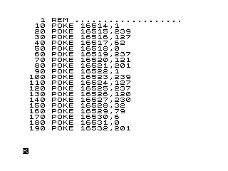 BASIC program to set up Chroma colour I/O port machine code routines