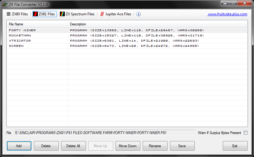 ZX File Converter