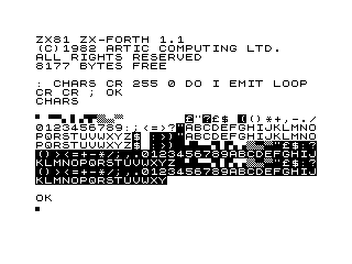 ZX-Forth screenshot
