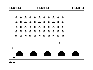 dk'tronics Invaders graphics ROM screenshot