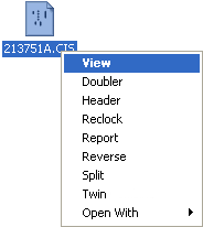 CIS file right-click menu
